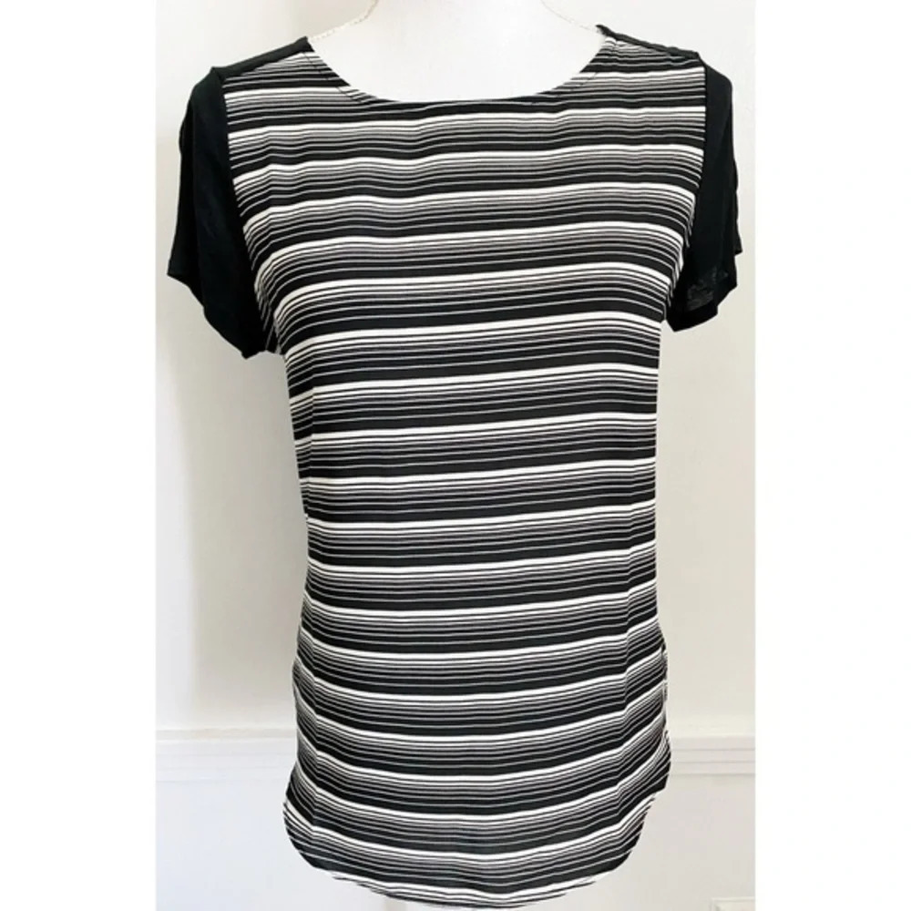 Ann Taylor • NWT Black White Striped Blouse